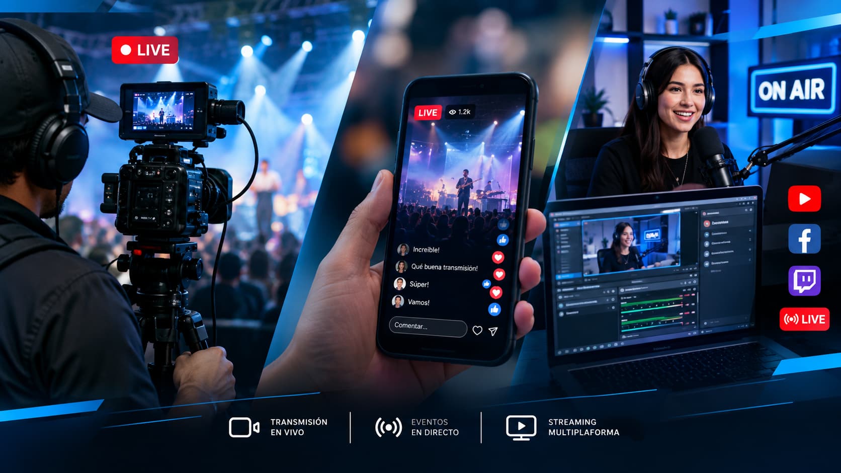Streaming Profesional en Vivo RBCOMUNICACIONES
